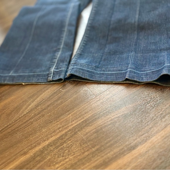 LOFT Wide Leg Jeans Size 2 Curvy Low-Rise Trouser Dark Wash - Picture 9 of 13